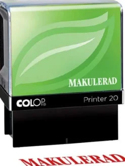 Stämpel "MAKULERAD" 35x5mm COLOP Röd