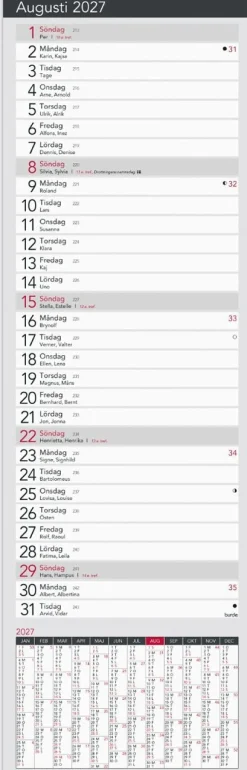 Stor Bordskalender Elegant 2027