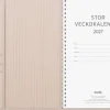 Stor Veckokalender 2027 beige