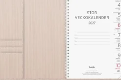 Stor Veckokalender 2027 beige
