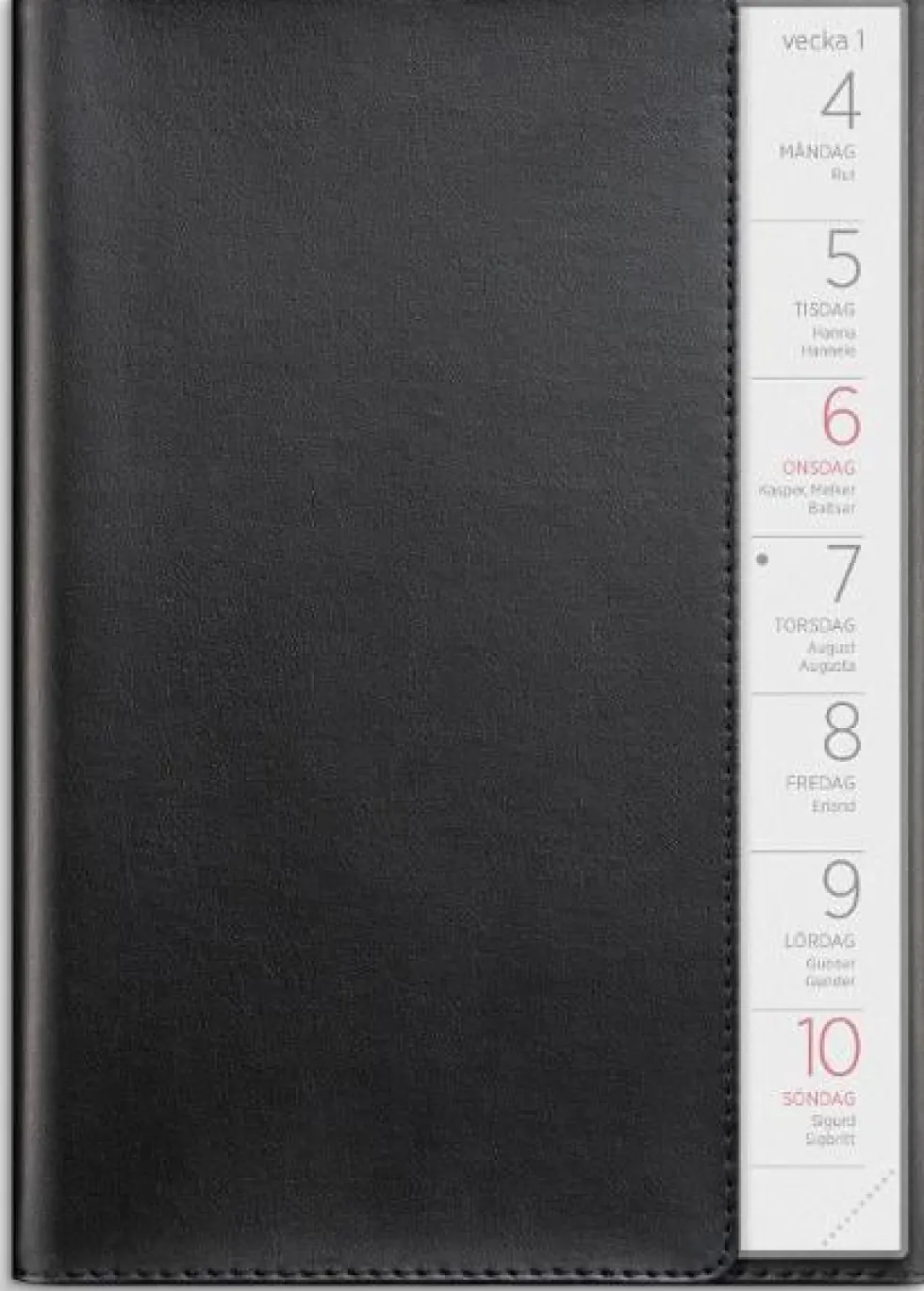 Stor Veckokalender 2027 konstl. Svart