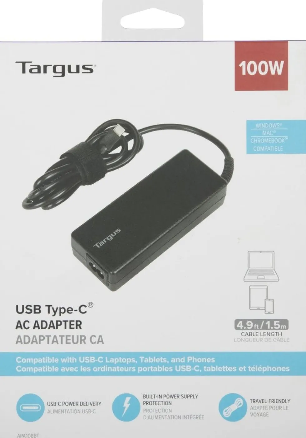 Strömadapter TARGUS USB-C 100W PD