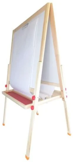 Ståstaffli Whiteboard Dubbelsidig, för barn, 60x115cm