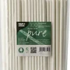 Sugrör PURE papper 6mmx20cm vit 100/fp