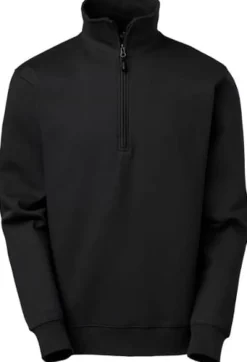 Sweatshirt halfzip SW Stewart svart 5XL