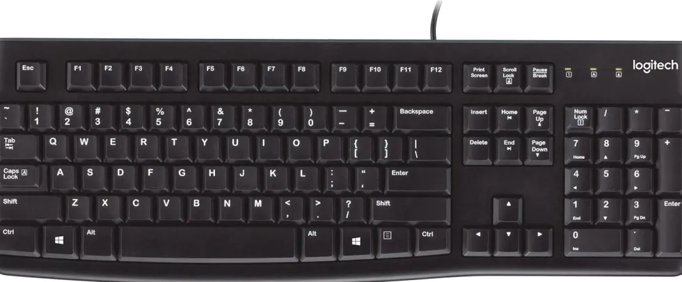 Tangentbord Logitech K120 Svart, sladd