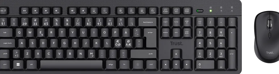 Tangentbord+Mus TRUST TKM-360 Trådlös