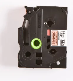 Tape BROTHER TZEB51 24mm svart på orange
