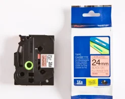 Tape BROTHER TZEB51 24mm svart på orange