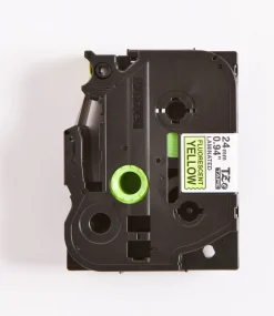 Tape BROTHER TZEC51 24mm svart på gul