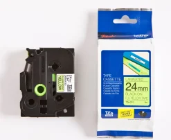 Tape BROTHER TZEC51 24mm svart på gul