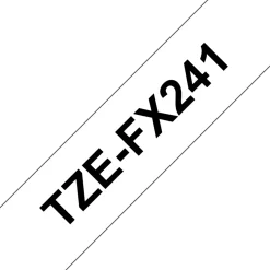 Tape BROTHER TZE-FX241 18mm svart på vit