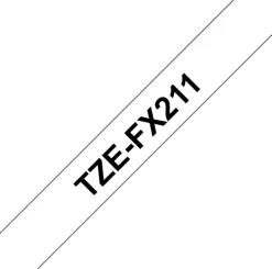 Tape BROTHER TZE-FX211 6mm Svart på Vit