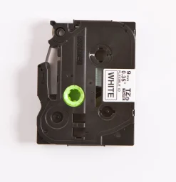 Tape BROTHER TZEFX221 9mm svart på vit