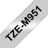 Tape BROTHER TZEM951 24mm svart på silv.