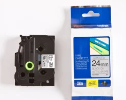 Tape BROTHER TZEM951 24mm svart på silv.