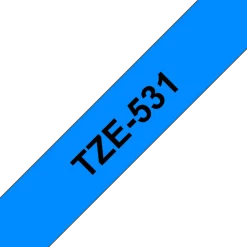 Tape Brother TZe 531 12mm svart på blå
