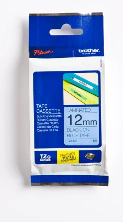Tape Brother TZe 531 12mm svart på blå