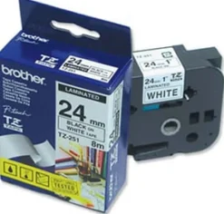 Tape Brother TZe 251 24mm svart på vit