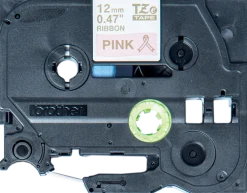 Tape BROTHER TZERE34 12mm guld på rosa