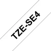 Tape BROTHER TZESE4 18mm svart på vit