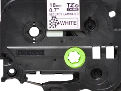 Tape BROTHER TZESE4 18mm svart på vit