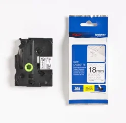 Tape BROTHER TZESE4 18mm svart på vit