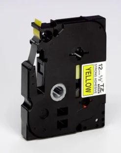 Tape BROTHER TZES631 12mm svart på gul