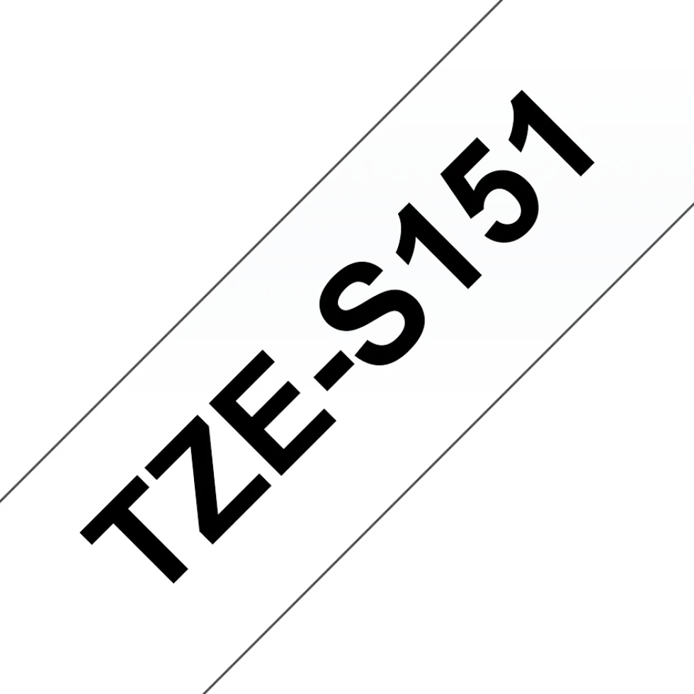 Tape BROTHER TZES151 24mm svart på klar