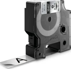 Tape DYMO Rhino polyester 19mm svart på grått