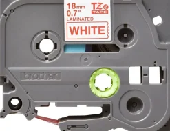 Tape 18mm TZe-242 röd på vit