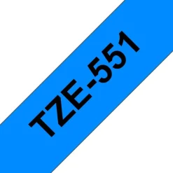 Tape 24mm TZe-551 svart på blå