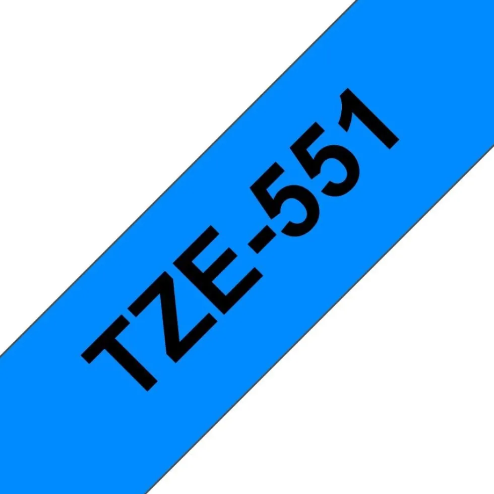 Tape 24mm TZe-551 svart på blå