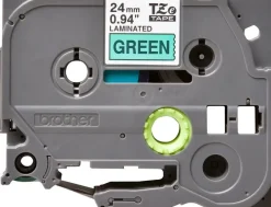 Tape 24mm TZe-751 svart på grön