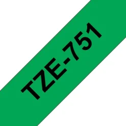 Tape 24mm TZe-751 svart på grön