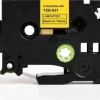 Tape 12mm TZe-631 svart på gul