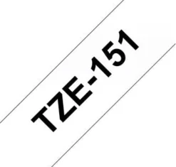 Tape 24mm TZe-151 svart på klar