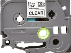 Tape 24mm TZe-151 svart på klar