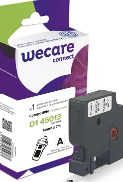 Tape WECARE 12mm svart på vit