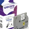 Tape WECARE 12mm TZe-231 svart på vit