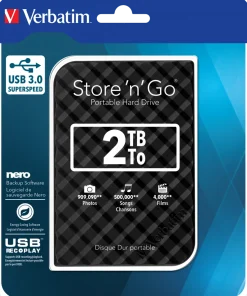 2TB Hard Drive 2,5'' Store ´N´ Go USB 3.0, Black (Gen.2)