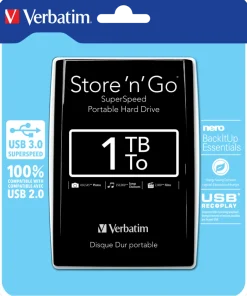 1TB Hard Drive 2,5'' Store ´N´ Go USB 3.0, Black