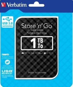 1TB Hard Drive 2,5'' Store ´N´ Go USB 3.0, Black (Gen.2)