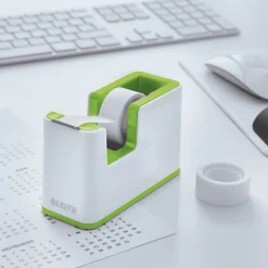 Tejpdispenser m tejp WOW vit/grön