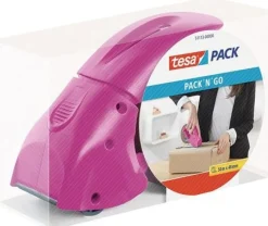 Tejphållare packtejp TESA Pack-n-Go rosa