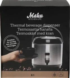 Termos MAKU kran varmt/kallt 6L rostfri