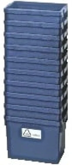 Återvinningslåda 21 L, blå, 37x26x27 cm