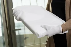 Textilhandske 0450 vit 26cm L 12/fp