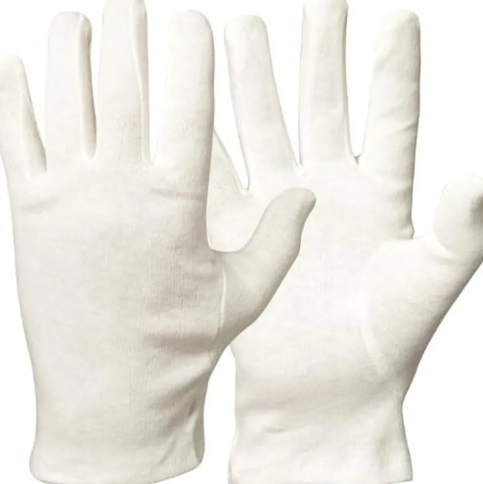 Textilhandske 0450 vit 26cm S 12/fp