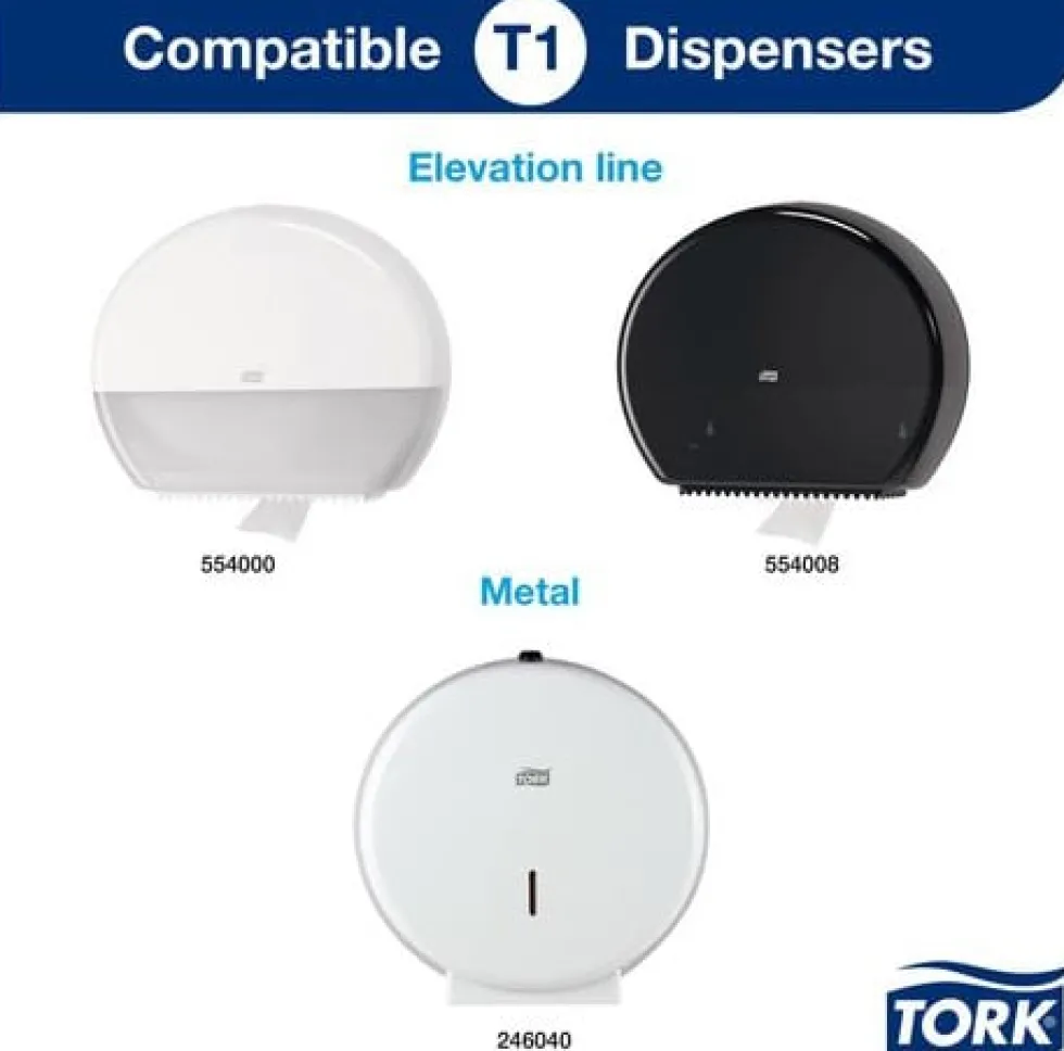Toalettpapper TORK Jumbo Advanced T1, 1-lag, 500m, 6/fp